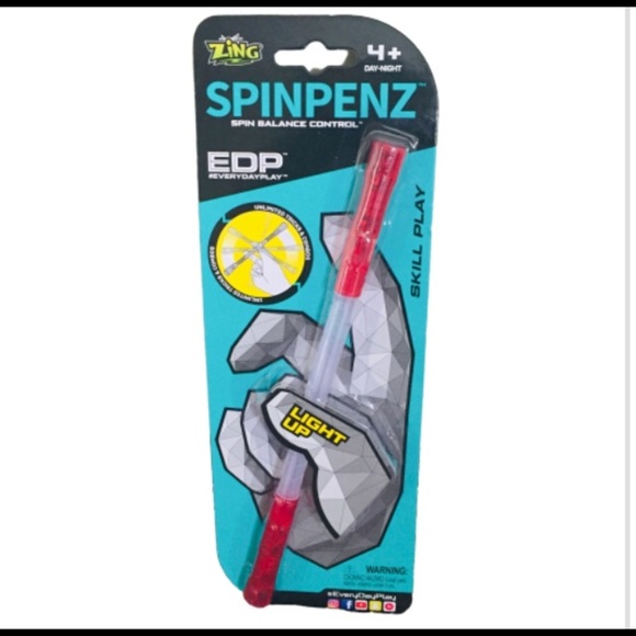 NWT ZING SPINPENZ Spin Balance Control Light up Play Toy/Game Red One Size - Picture 3 of 7